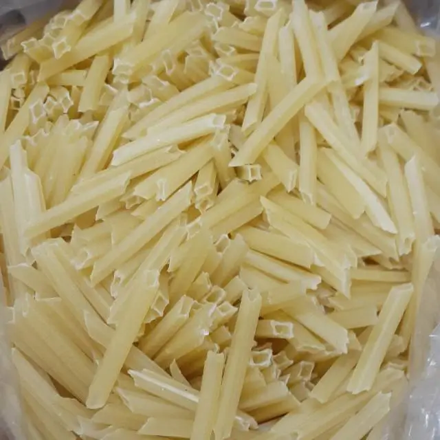 Kerupuk kentang or potato cracker raw yellow colored crackers Indonesian traditional snack food distributed by Sinarmas Marketing